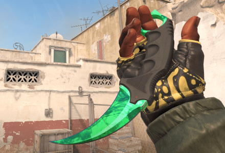 Karambit | Gamma Doppler Emerald. Factory New. Pattern 744. No StatTrak