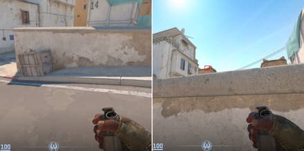 Смок на двери мид на Dust 2