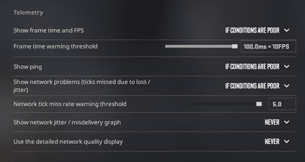 Check the options you want to activate