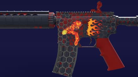 Первый стикер «Жара» поворачиваем и клеим прямо над курком