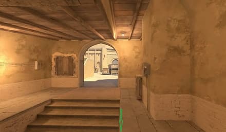 Флеш на мид из кона на Mirage в CS2