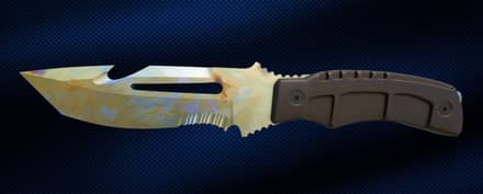 Survival Knife | Case Hardened Gold Gem