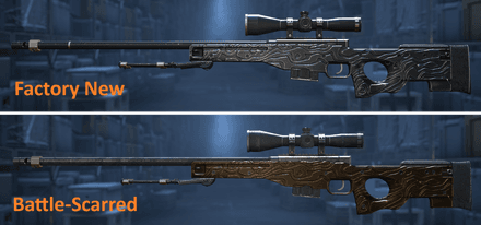AWP | Black Nile — Battle-Scarred copy with bronze shades looks even more attractive