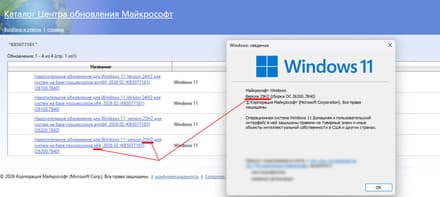 В окне Автономный установщик обновлений Windows найдите свою версию ОС