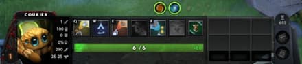 Using hotkeys the Courier in Dota 2