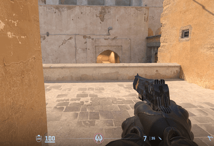Shooting Without Cover Desert Eagle in CS2