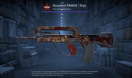 High-value gold stickers on Famas | Styx