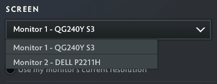 Display Settings Dota 2