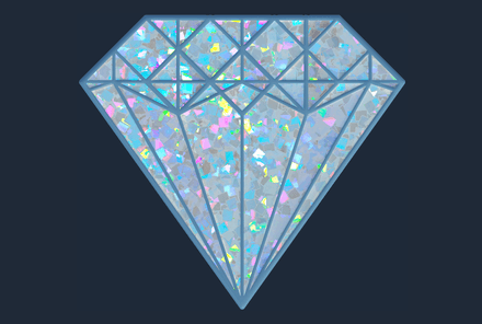 Blue Gem (Glitter)