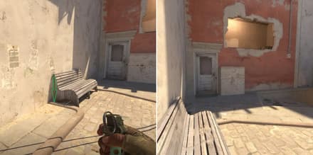 Флеш в окно на Mirage в CS2