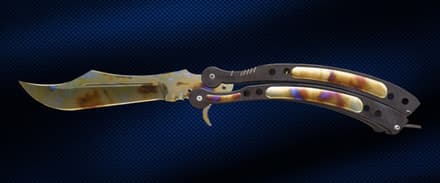 Butterfly Knife | Case Hardened Gold Gem
