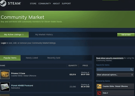 Цена предметов в Dota 2 на рынке Steam