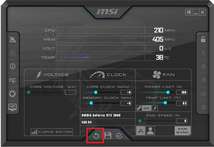 Reset GPU Settings