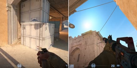 Смок с СТ на выход из тоннеля на Dust 2