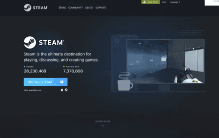 Click Install Steam