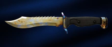 Bowie Knife | Case Hardened Gold Gem