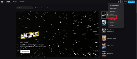 Для ПК выполните вход в аккаунт через приложение Epic Games Launcher