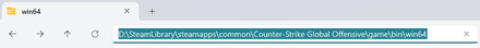 Folder where both the CS2 game file and server.bat are located