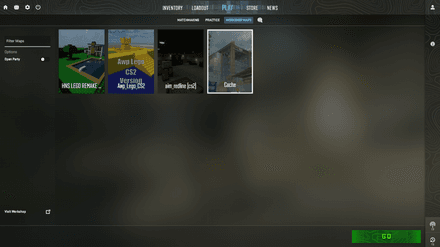 Launch CS2 and choose the Workshop Maps option
