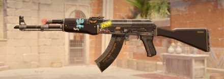 AK-47 | Elite Build — one of the cheap dark skins of the CS classic rifle
