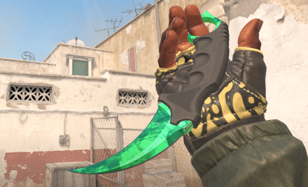 Karambit | Gamma Doppler Emerald. Factory New. Pattern 744. StatTrak