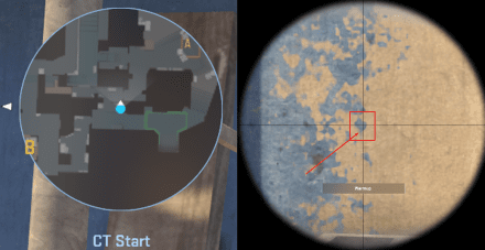 CT Start shot-through wall Map spot / Shot spot