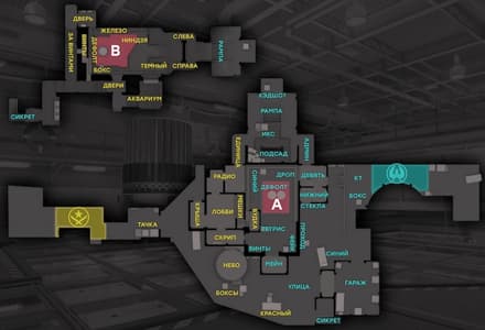 Основные позиции на карте Nuke в CS2