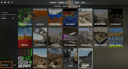 Launch Counter-Strike 2, choose “Play” and go to the Workshop tab