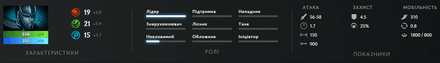 Стати та аспекти героя Phantom Assassin в Дота 2