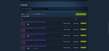 Open the skin’s page and click the “Inspect in Game” button