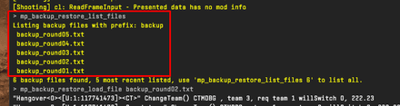 mp_backup_restore_list_files command