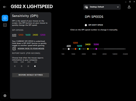 Find performance settings