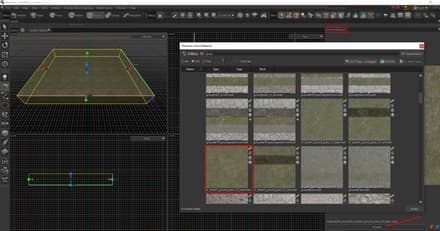 Добавьте текстуру, выбрав необходимую через окно Active Material для создания карты в CS2