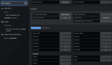 Hotkeys and Keybinds in Dota 2 - Next Uni and Previous Unit