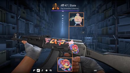 AK-47 | Slate | Back Shots Sticker Craft CS2