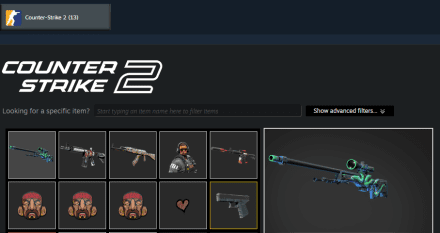 On the Inventory page, select the Counter-Strike 2 tab