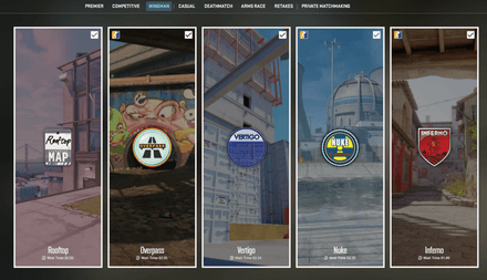 Официальные для игры в «Вингмане» в CS2