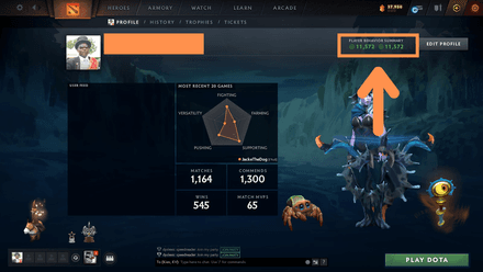 Click the Player Behavior Summary tab