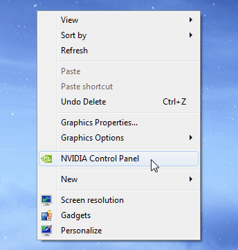 NVIDIA Control Panel