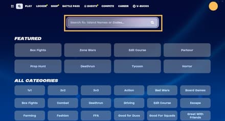 Paste the code in the “Search for Island Names or Codes…”