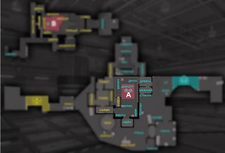 Позиции на A-пленте на Nuke в CS2
