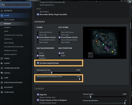 Set the “Minimap Misclick Protection Time” to the maximum value