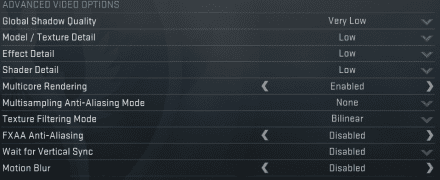 CS:GO Graphics Settings