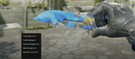 Factory-New Survival Knife | Case Hardened | Pattern: 202 (not a Blue Gem)