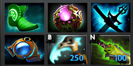 Закупка артефактов на Течиса в Дота 2 в лейт-гейме