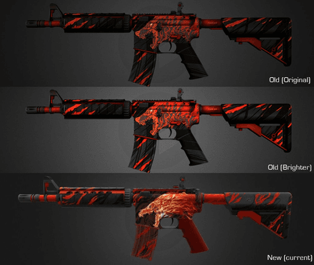 M4A4 | Howl changes through the years