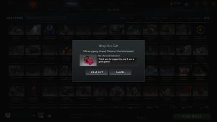 You can write a personal message