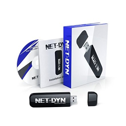 NET-DYN Dual Band USB Wireless WiFi Adapter, AC600, 5GHz and 2.4GHz