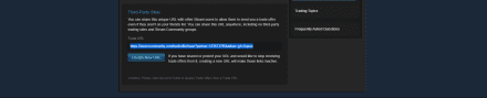 Copy your Trade URL in the “Third-Party Sites” block