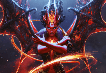 Queen of Pain в игре с Таском в Дота 2